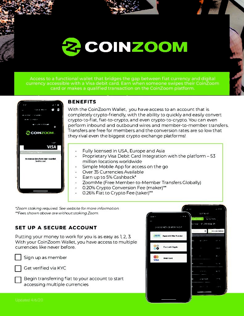 Get your free coinzoom account. email free@wealthmaster101.com with name.