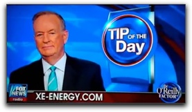 Outstanding Fox News Anchor Bill O'Reilly Touts XO Energy Drink in his 'Tip of the Day' Segment as the Most Healthy Beverage For Punta Gorda Florida